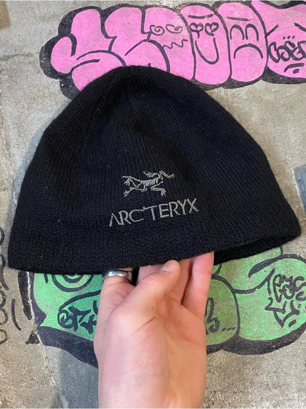 Black Arc’teryx Embroidered Beanie